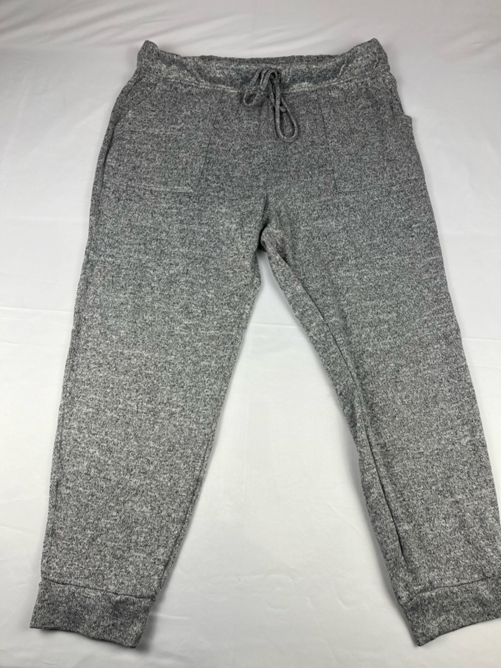 west loop Gray Knit Drawstring Jogger Sweatpants